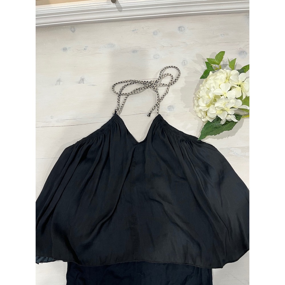 NEW Free People Intimately Callie Bodysuit‎ Black Halter Neck Sleeveless Size M
